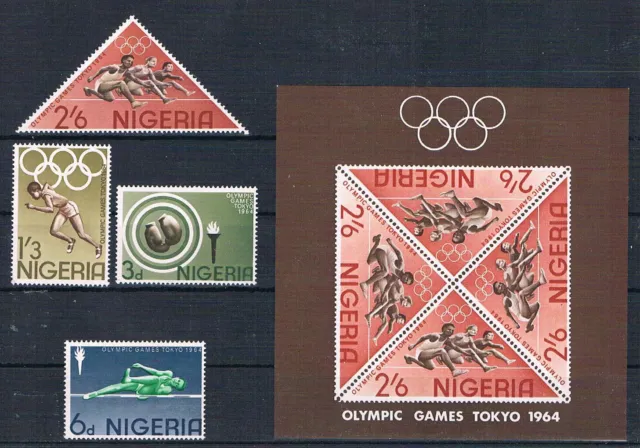 Nigeria; Olympiade 1964; Satz +Block komplett  pfr.**