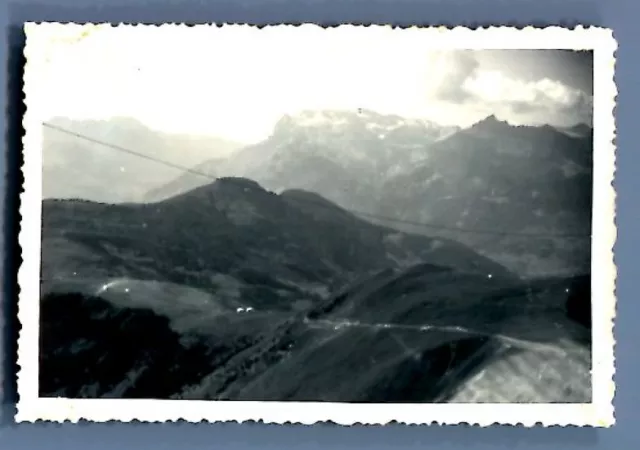 France, Tête Rousse, Chaîne Aravis au fond, Varens, Col de Vaza Vintage silver p