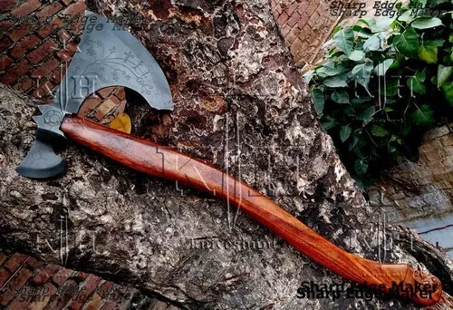 Damascus Knife Custom Hand Made - 30" Beautiful Carbon Steel Axe