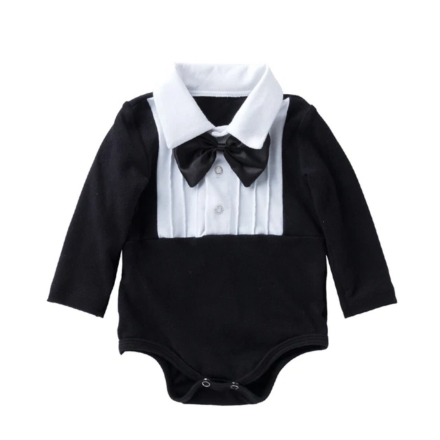 Tuta da gentiluomo neonato bambini neonato body neonato maniche lunghe
