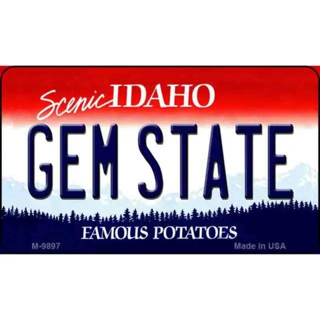 Gem State Idaho State Metal Novelty Magnet M-9897