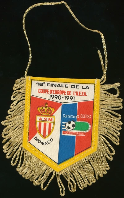 Fanion Officiel – Finale Coupe Des Coupes 1992 : AS Monaco Vs Werder Brême