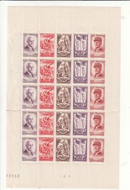 Bogen kpl. von 1943 **/* Haftstellen, vorgefaltet (für ** 500,- Mi.)