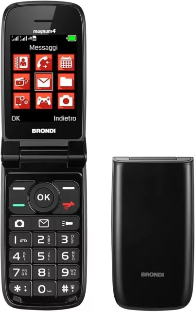 Brondi Magnum 4 Telefono Maxi Display Tastiera GRANDE 1.3 MP. BLACK O BLUE