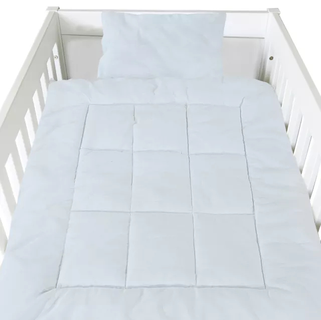 Baby Cot Bed Duvet Quilt Pillow Bedding Anti Allergy - Junior Toddler Cot Quilt