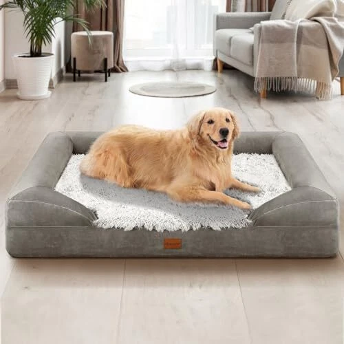 Orthopedic Thicken Egg Foam Ultra Soft Dog Beds for Dog Waterproof High Large