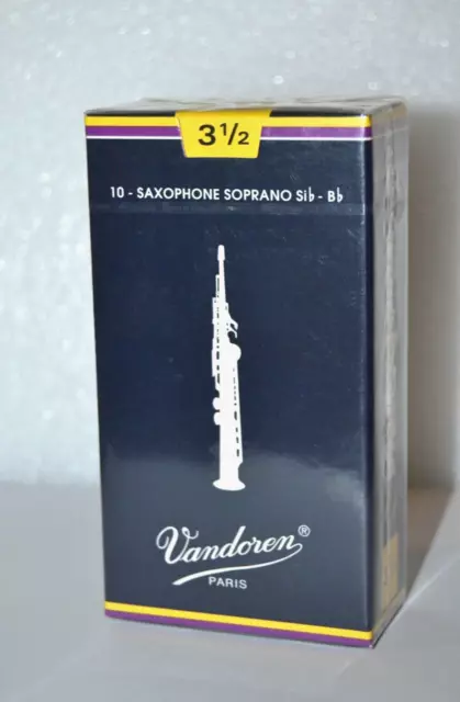 VANDOREN  SR2035 10 ANCHES POUR SAXOPHONE SOPRANO Sib Bb 3,5 NEUF