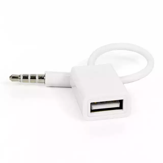 Ociodual Cable de Audio Jack Macho 3.5mm a USB 2.0 Hembra Auxiliar para MP3