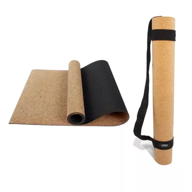 Natural Cork Yoga Mat, Natural Sustainable Cork Res