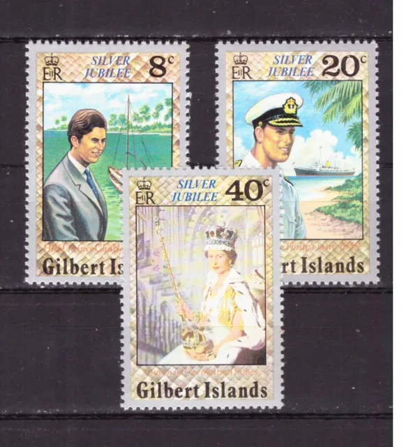 FRANCOBOLLI Stamps Colonie Inglesi Gilbert Island 1977 Silver Jubilee MNH* &