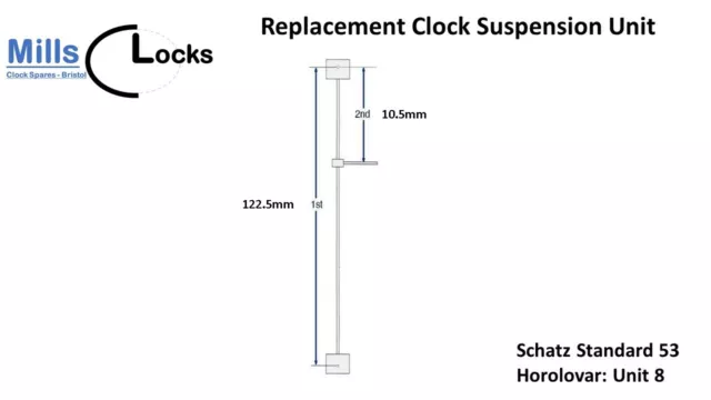 Schatz Standard 53 Horolovar Anniversary Clock 400 Day Suspension Unit (Unit 8)