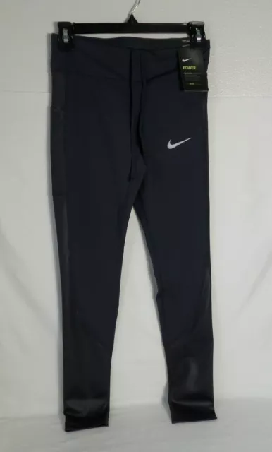 Nike Power Dri-Fit Womens Full Length Tight Fit Blue Sz Xs #Cj5579-Nwt