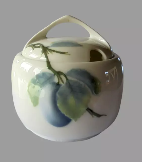 Rosenthal Jugendstil Marmeladendose  Donatello Pflaume Pâte sur Pâte  um 1910