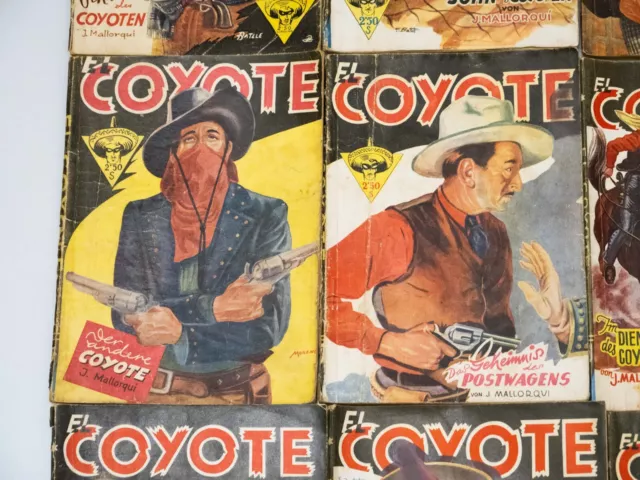 19x El Coyote Romanhefte v. José Mallorqui Western Wildwest Romane 3