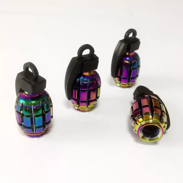 Bouchon de valve d'air pneu grenade couleur multicolore vélo voiture moto BMX