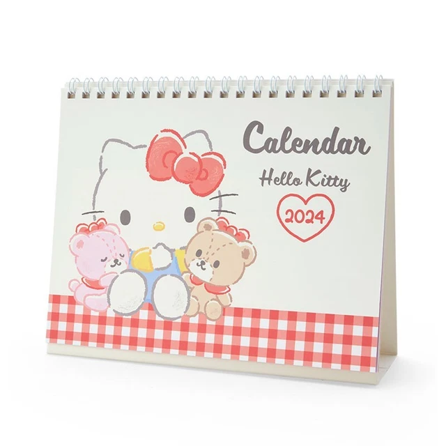 SANRIO JAPAN HELLO Kitty 2024 Set A4 Calendar + Desktop Calendar