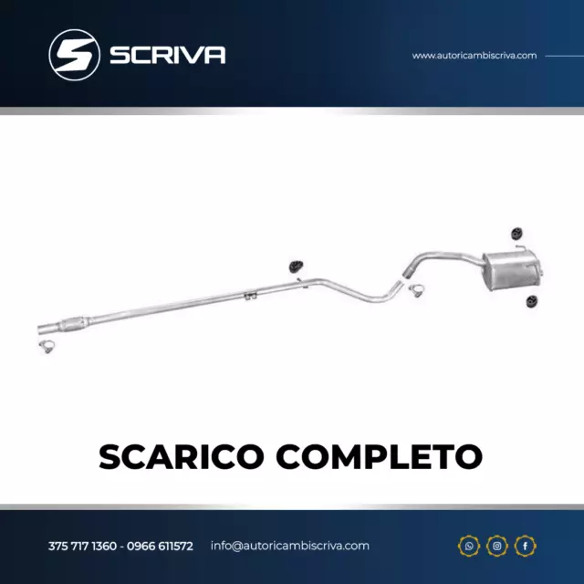 Scarico Completo per FIAT PANDA II (169) 1.1 1.2 EURO3/EURO4 Marmitta