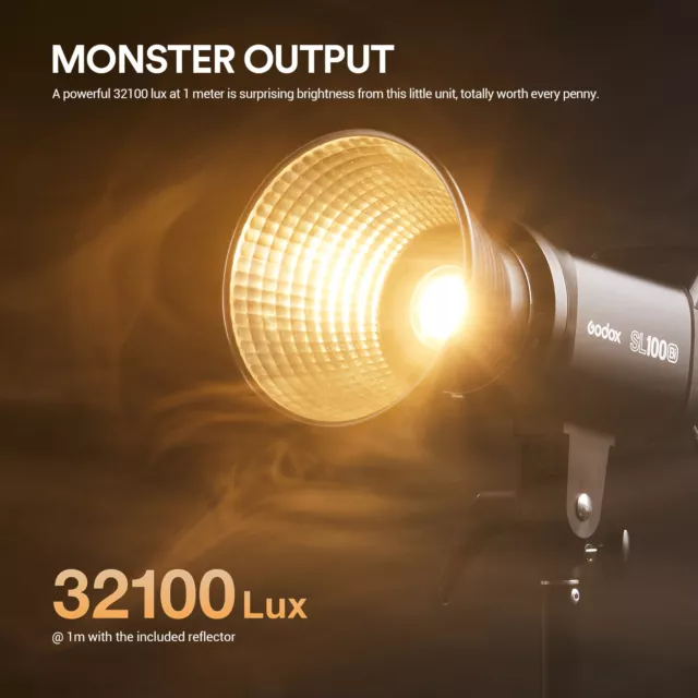 Godox SL100Bi LED Lamp Video light Studio flash Bowens 2800-6500K App control 3