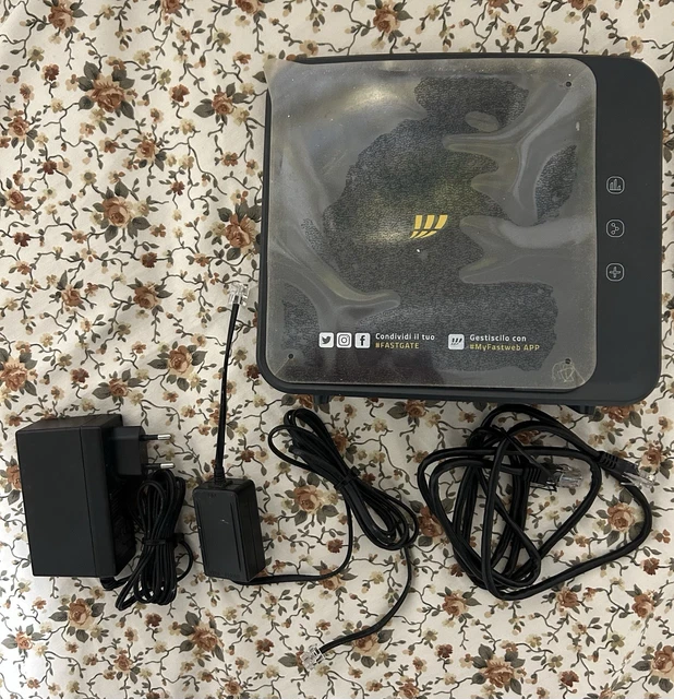 Modem Router FASTWEB FASTGate Technicolor ADSL FIBRA Con Scatola Ed Accessori