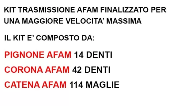 Set Transmission AFAM Pour BENELLI TRK 502 2017-2021 Ratio Original 14/42 2