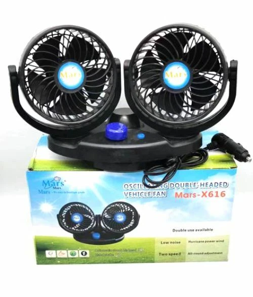 Ventilateur 2 les Fans Portable de Voyage Pour Voiture Camion 12 Volts Sus