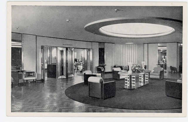 Eaton's Restaurant Art Deco Foyer MONTREAL Quebec Canada 1930-50s Advertising
