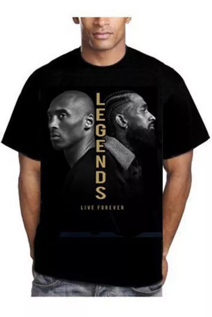 LEGENDS LIVE FOREVER T-shirt Kobe Bryant Nipsey Hussle Tee Men's