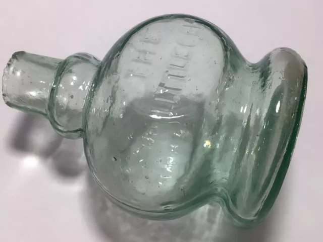 Nice C1910 Embossed THE LITTLE GEM NIGHT LAMP Victorian Not Old Ink Bottle J29