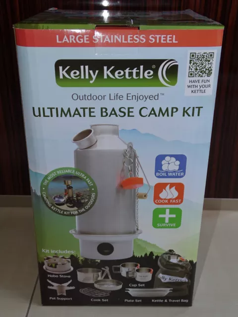 Kelly Kettle Ultimate Base Camp Kit Outdoor Wasserkessel Küchenbedarf Stainless