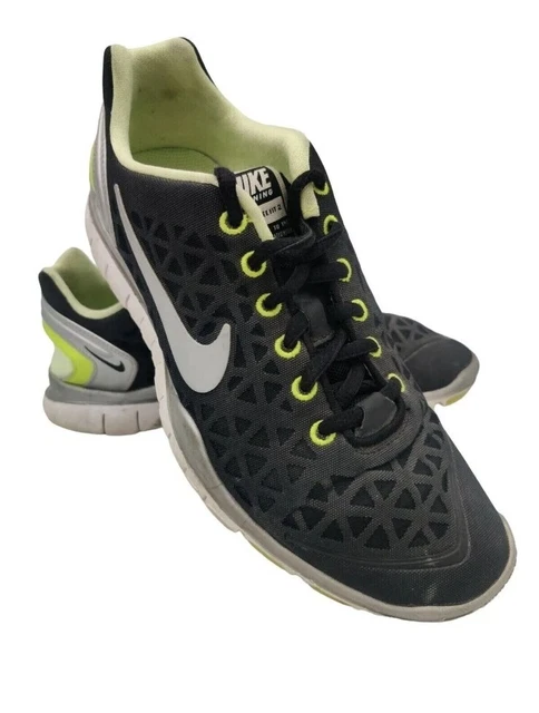 Nike Womens Free TR Fit 2 487789-006 Black Training Shoes Low Top Lace Up Sz 7.5