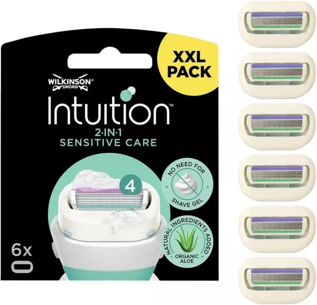 Wilkinson Sword Intuition Sensitive Care For Women Pack of 6 Razor Blade Refills