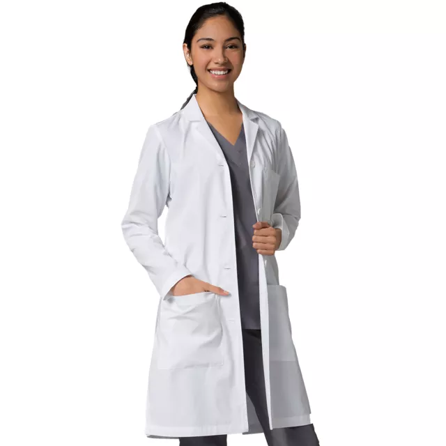 Red Panda Women's White Long Lab Coat Style 7156 37.5" Length Sizes XS- 3XL