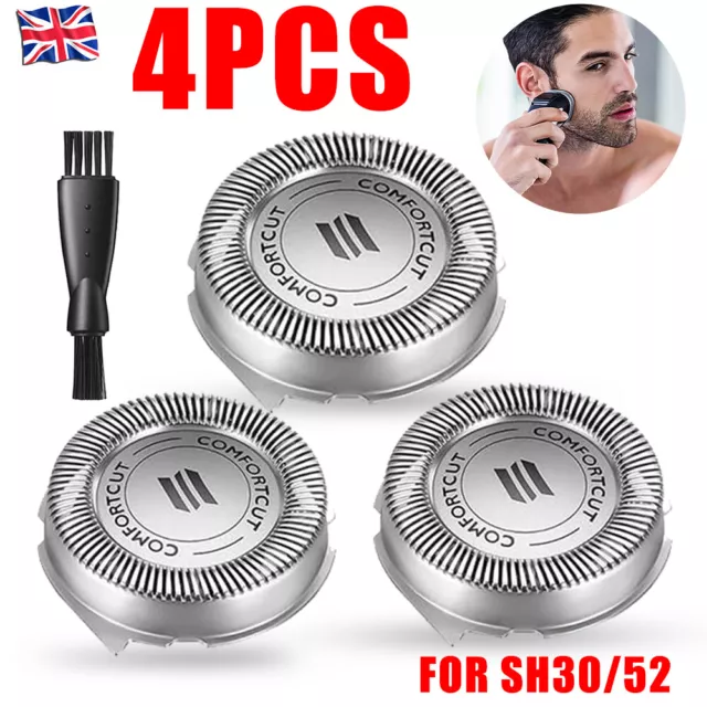 For Philips SH30/52 Series 1000-3000 3x Shaver Head Replacement Blade + Brush UK