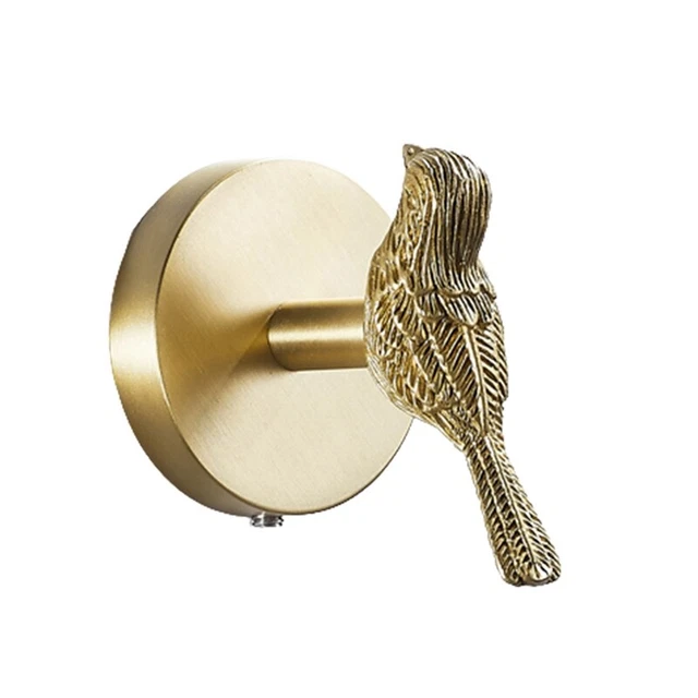 Gancio appendiabiti oro ottone massiccio gancio per fazzoletto bagno Y5V2