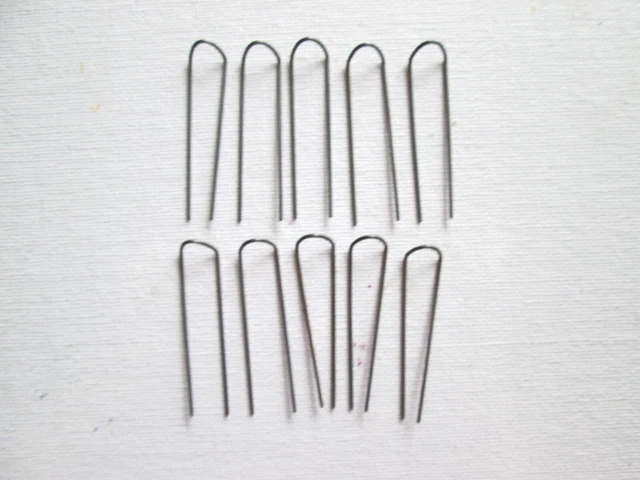 Vintage Lot 10 45mm U Metal Wire Display Pins Jewelry Dolls Mossing Floristry