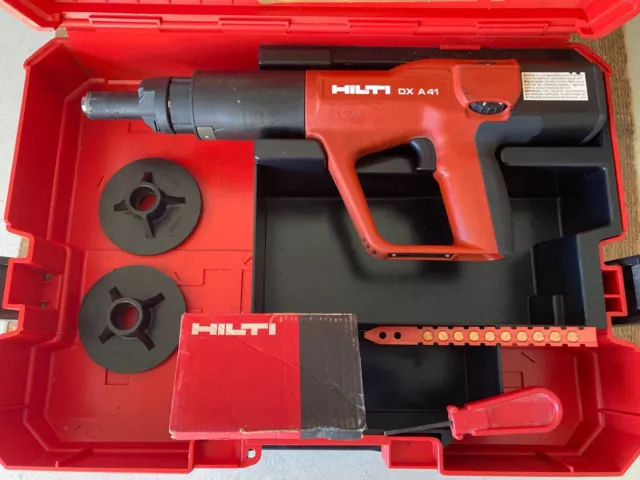 HILTI DX A41 Powder Actuated Nail Gun + Case + Accessories