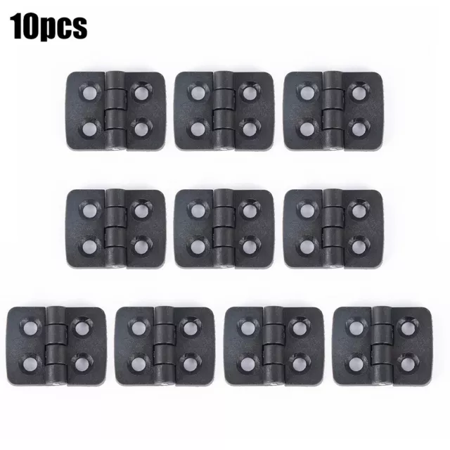 10x Small Hinges Mini Plastic Black Door Bearing Butt Cabinet ABS Hinge UK