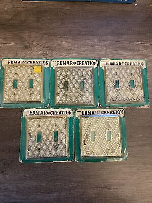 Vintage Edmar Creation Light Switch Cover Plate Ornate Lot Pearl