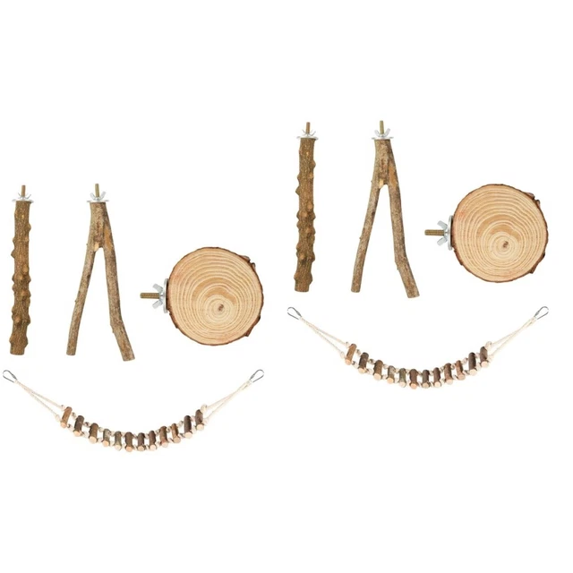 2 Sets Papagei Käfig Biss Spielzeug Vogel Käfig Spielzeug