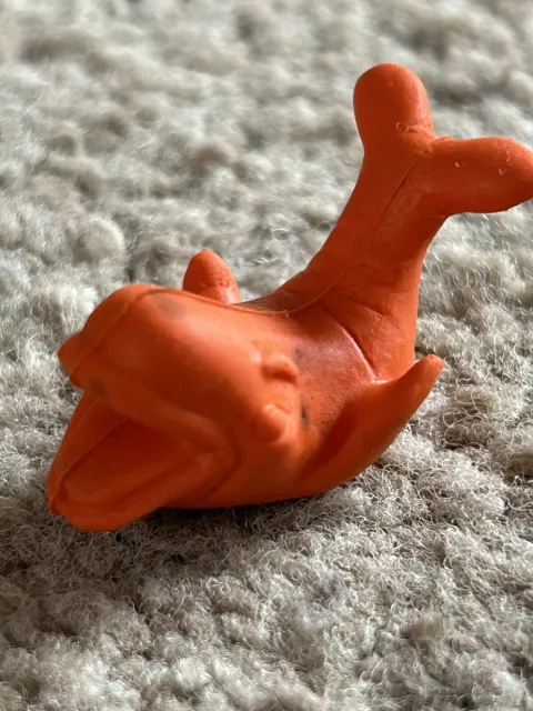 Vintage Diener Concepts Orange Whale Rubber Eraser Itty Bittys