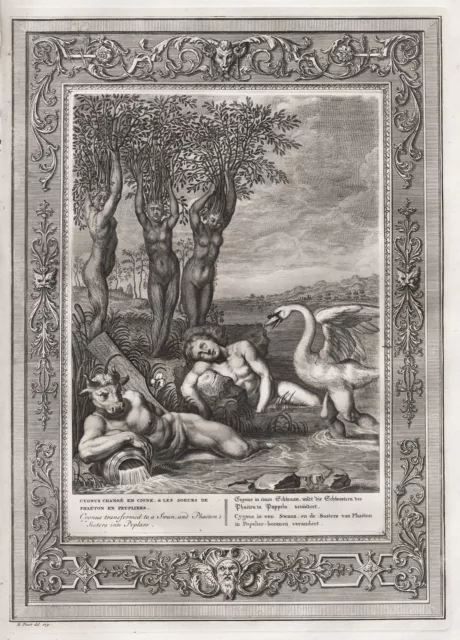 Schwan Phaeton Cygnus Schwan swan Greek mythology Kupferstich engraving Picart