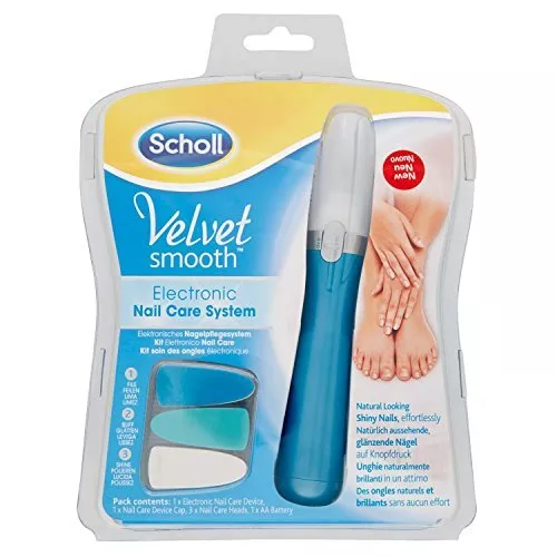 Scholl Velvet Smooth Kit Elettronico Nail Care Cura Unghie 1 Prodotto Blu