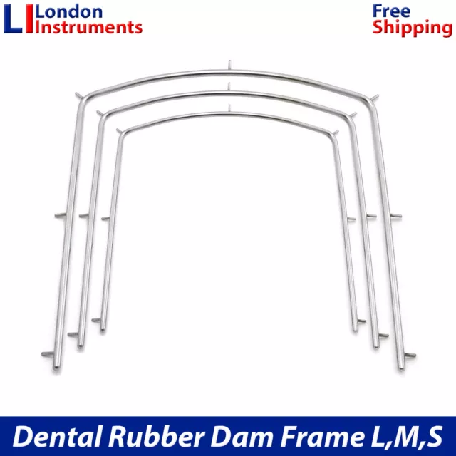 Dental Surgical Rubber Dam Frame Small Medium Large Orthodontic Autoclavable New