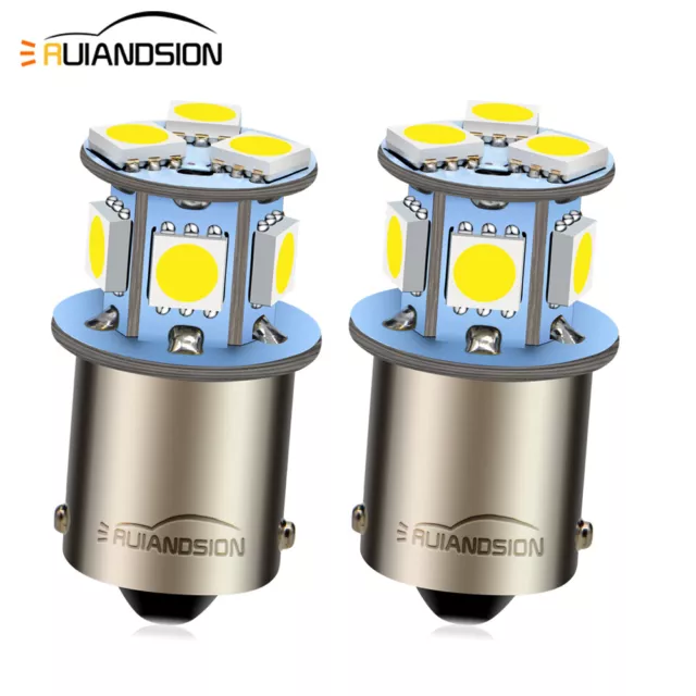 2x AC 6V 1156 ba15s LED 5050 8 SMD White Car Bulb Light Brake/Turn/Tail /Reverse