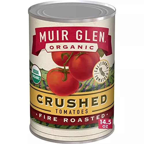 Muir Glen Organic Crushed Fire Roasted Canned Tomatoes 14.5 oz. Pack of 12