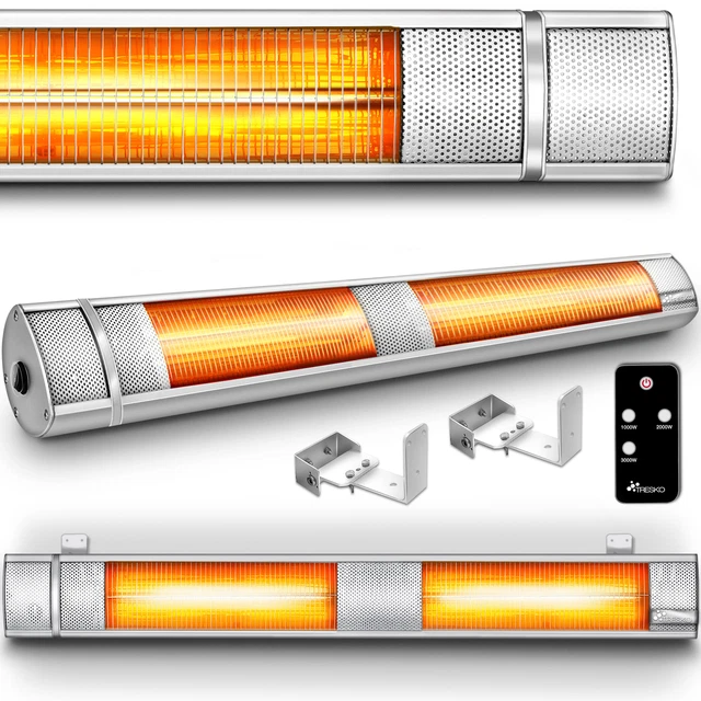 RETOURE Heizstrahler 3000W Infrarotstrahler Wand Terrassenstrahler Wärmestrahler