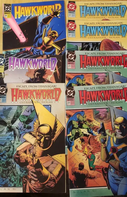 Hawkworld DC Comics - 5 diff issue lot 1992 (7 total) - Free shipping