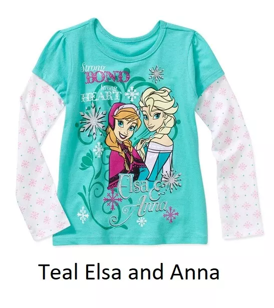 Frozen Long Sleeve Shirt Size 2T Elsa Anna and Olaf Toddler Size