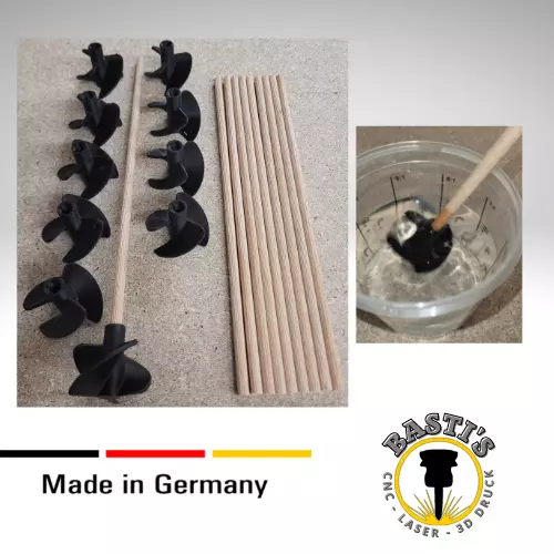 Set agitatore miscelatore resina epossidica Quirl plastica asta agitatore miscelatore liquido