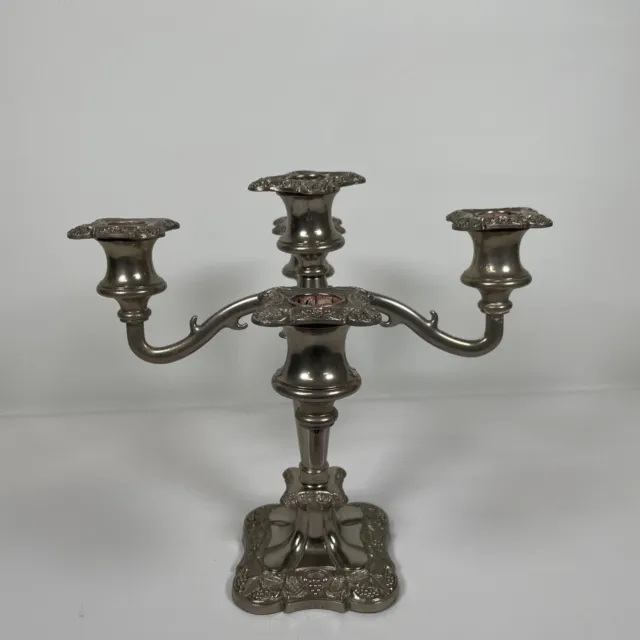 Vintage 5 Arm Georgian Style Silver plated Candelabra 2kg Candle Centre Piece